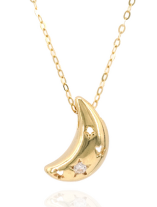Star Point Crescent Necklace
