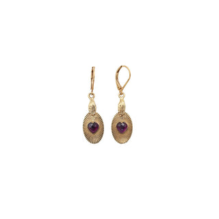 Sacha hand heart stone earrings
