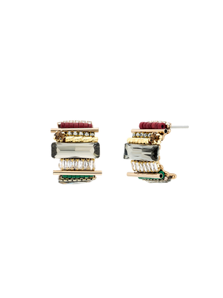 Noir Deco Band Earrings