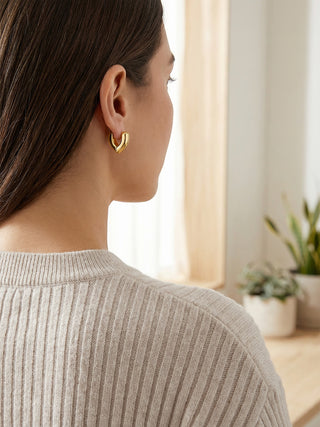 Heart Silhouette Hoops