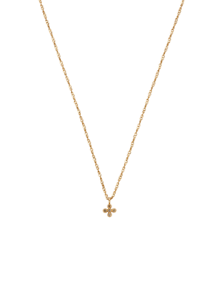 Mini Diamond Cross Gold Necklace