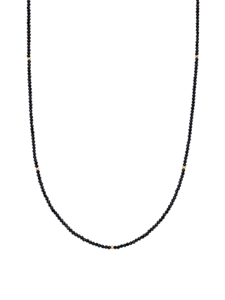 Black Spinel Slim Necklace