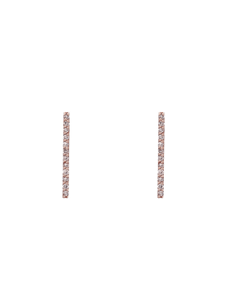 Pavé Diamonds Long Bar Studs