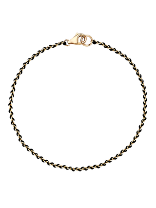 Black Knotted Gold Bracelet