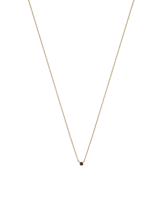 1.5mm Black Diamond Gold Necklace