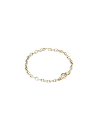 Daily Cognac Diamond Point Gold Chain Ring