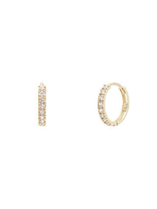 Pavé Cubic Huggie Hoops