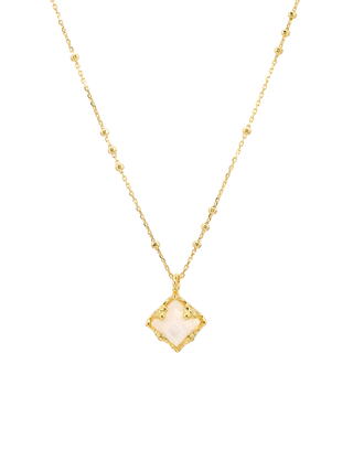 Rainbow Moonstone Square Necklace