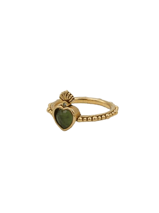 Sacha heart flame ring