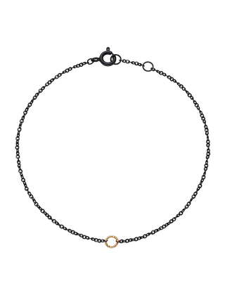 Daily Linked Black Gold Bracelet