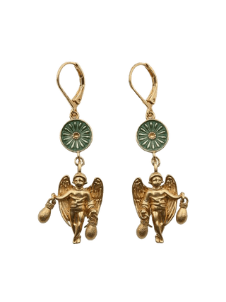 Angel large rosette model earrings
