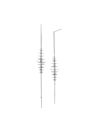 Silvery White Earrings