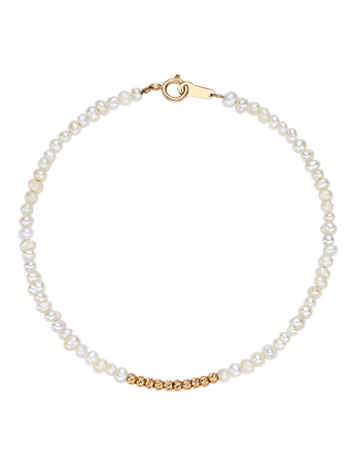 Freshwater Pearl Line Ball Bracelet