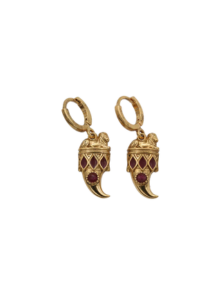 Aya Horn Earrings