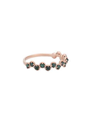 Blue Diamond Flower Ring