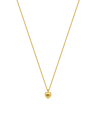 Ruby Heart Pendant Necklace