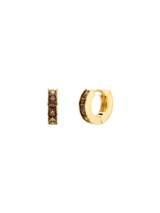 Cognac Cubic Zirconia Hoops