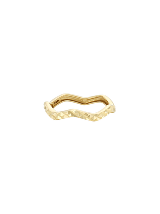Daily Wave Cut Gold Ring