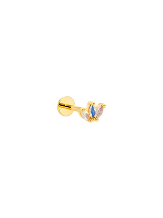 Mini Crown Gem Bar Piercing