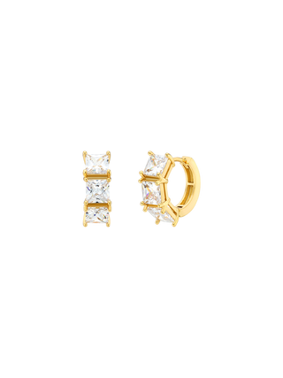 Sparkle Radiance Cubic Hoops