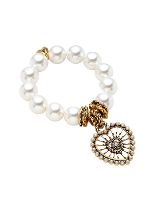 Golden Pearl Heart BRACELET