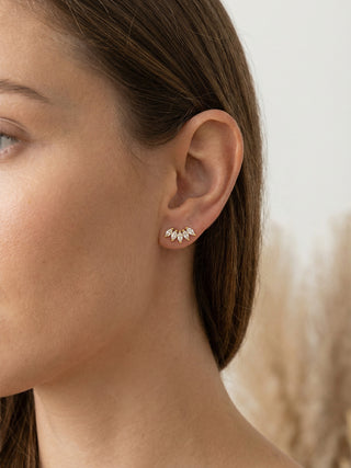 Penta Crown Stud Earrings