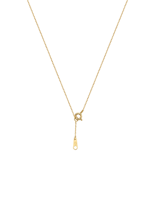 14k Gold Luna Solitaire Necklace