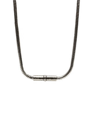 Hammered Socket Snake Chain Necklace for Man