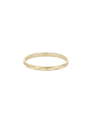 Cut Edge Gold Stacker Ring