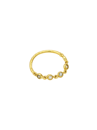 Moonstone Half Chain Ring