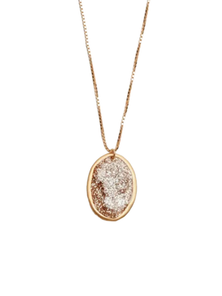 Long Necklace with XL Round Medallion