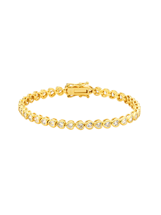 Heart Charm Tennis Bracelet