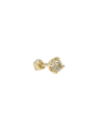 Flower Bud Cognac Diamond Gold Piercing