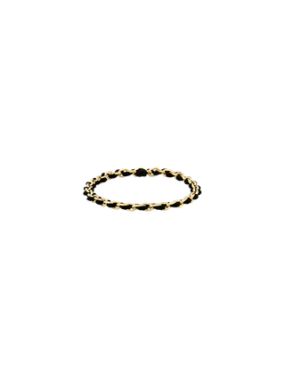 Black Knotted Gold Ring