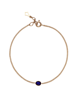 Vintage Oval Lapis Bracelet