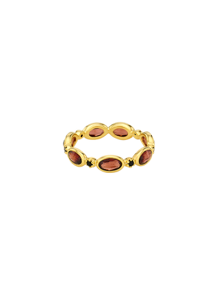 Spinel Point Garnet Ring