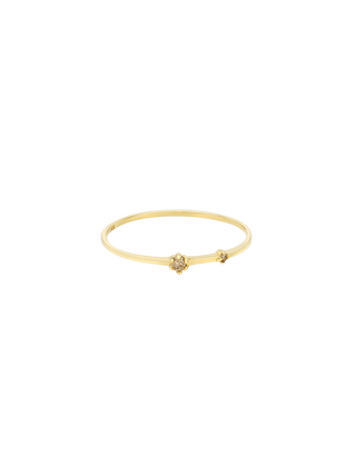 Double Diamond Duo Gold Ring