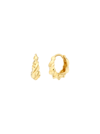 Tiny Twisted Gold Hoops