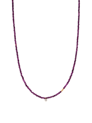 Natural Ruby Cubic Necklace
