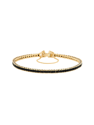 Luxe Black Square Tennis Bracelet