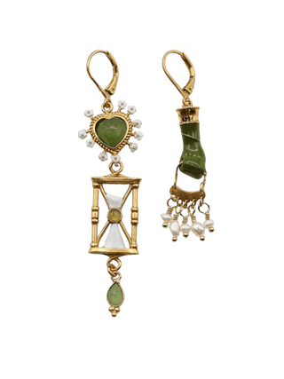 Sacha Hourglass Asymmetrical Earrings