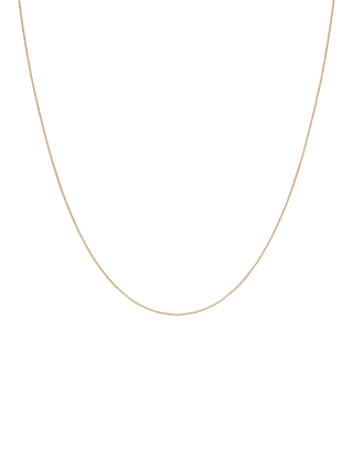Dainty Mono Solid Gold Chain Necklace