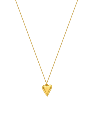 Long Heart Pendant Necklace