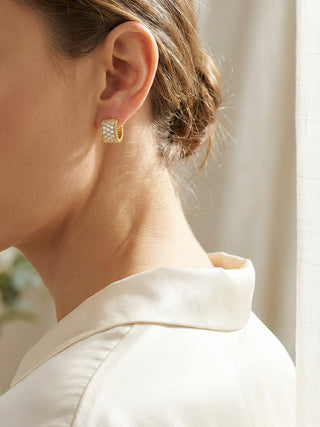 Pavé Cubic Zirconia Hoops