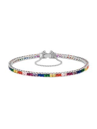 Luxe Rainbow Square Tennis Bracelet