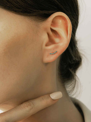 Blue Five Curve Piercing