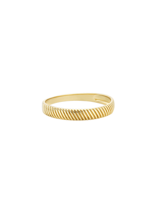 Diagonal Gold Ring