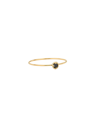 Black Diamond Prong Setting Ring