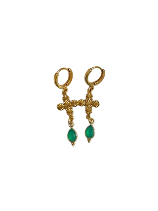 Simone Cross Drop Earrings