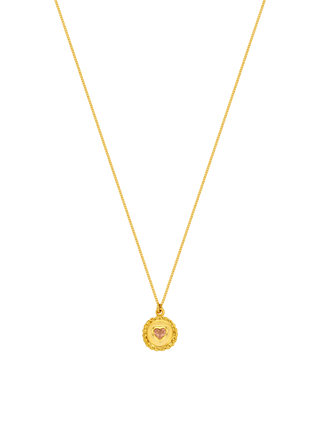 Rose Quartz Halo Pendant Necklace